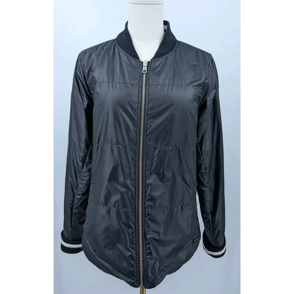 Athleta Reversible Reflective Down Jacket Size M Full Zip Athleisure Running
